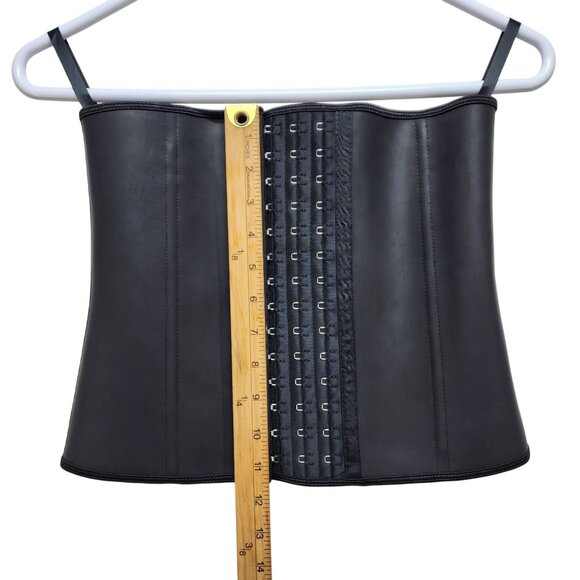 Yianna Latex Waist Trainer Corset Size Small Black - Picture 5 of 7